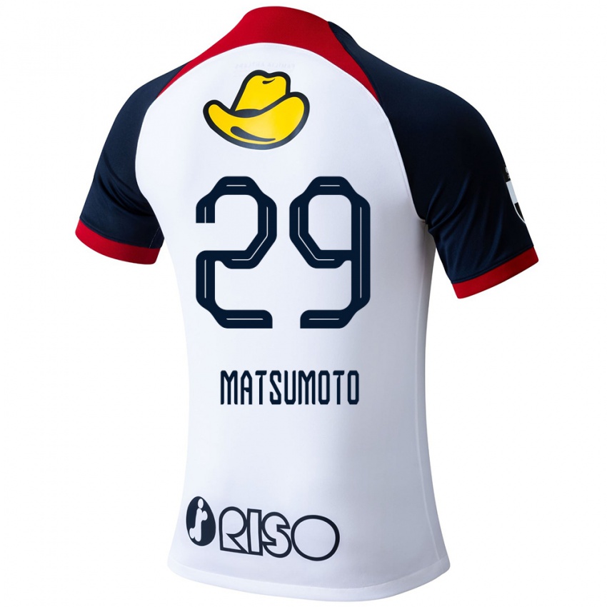 Heren Taisei Matsumoto #29 Wit Blauw Rood Uitshirt Uittenue 2024/25 T-Shirt