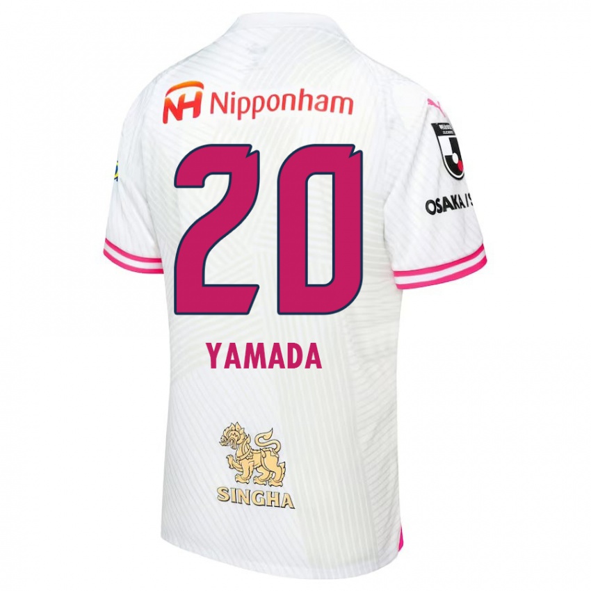 Heren Kotaro Yamada #20 Wit Roze Uitshirt Uittenue 2024/25 T-Shirt