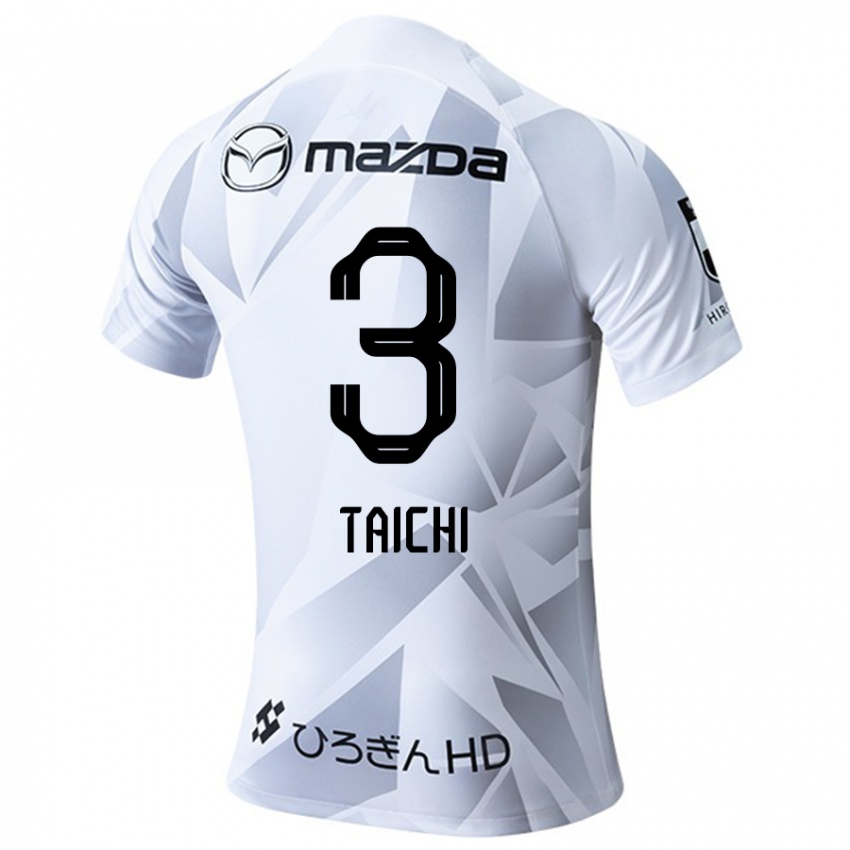 Heren Taichi Yamasaki #3 Wit Grijs Zwart Uitshirt Uittenue 2024/25 T-Shirt