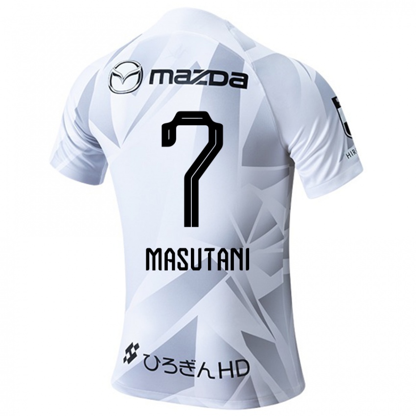 Heren Ayuki Masutani #7 Wit Grijs Zwart Uitshirt Uittenue 2024/25 T-Shirt