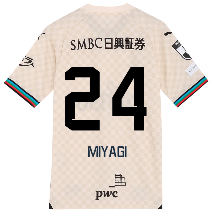 Heren Ten Miyagi #24 Wit Grijs Uitshirt Uittenue 2024/25 T-Shirt