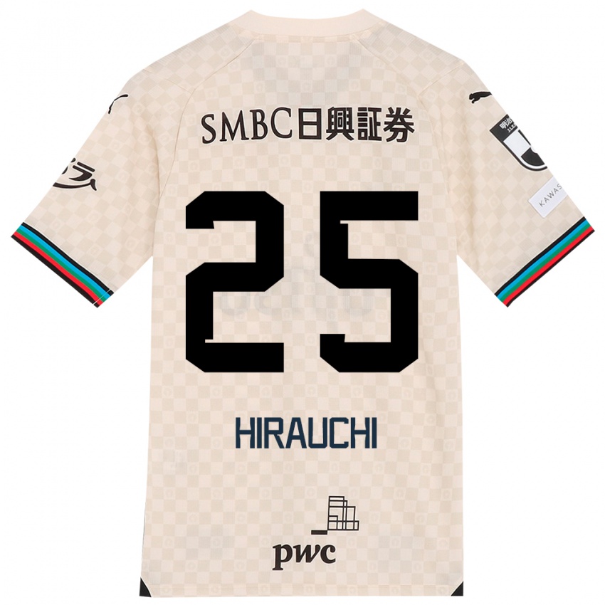 Heren Issei Hirauchi #25 Wit Grijs Uitshirt Uittenue 2024/25 T-Shirt