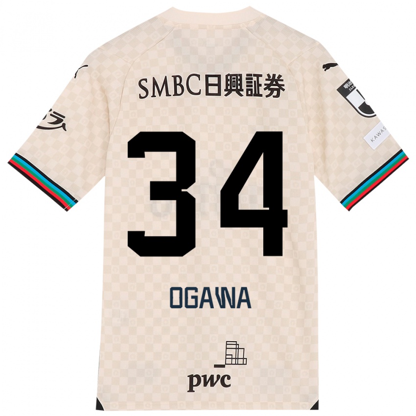 Heren Hiroto Ogawa #34 Wit Grijs Uitshirt Uittenue 2024/25 T-Shirt