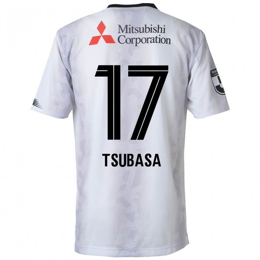 Heren Tsubasa Terayama #17 Wit Zwart Uitshirt Uittenue 2024/25 T-Shirt