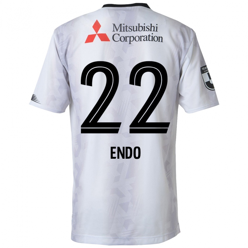 Heren Keita Endo #22 Wit Zwart Uitshirt Uittenue 2024/25 T-Shirt