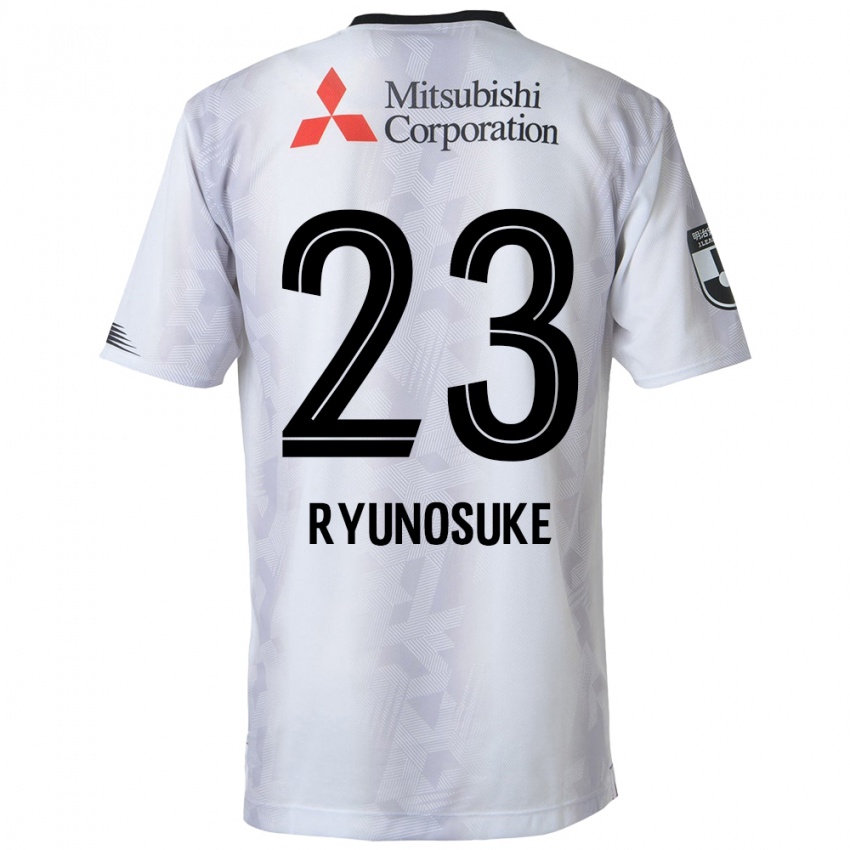 Heren Ryunosuke Sato #23 Wit Zwart Uitshirt Uittenue 2024/25 T-Shirt