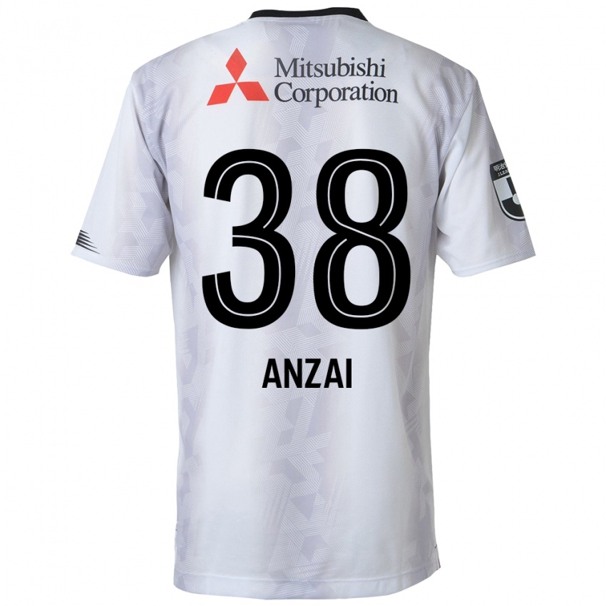 Heren Soma Anzai #38 Wit Zwart Uitshirt Uittenue 2024/25 T-Shirt