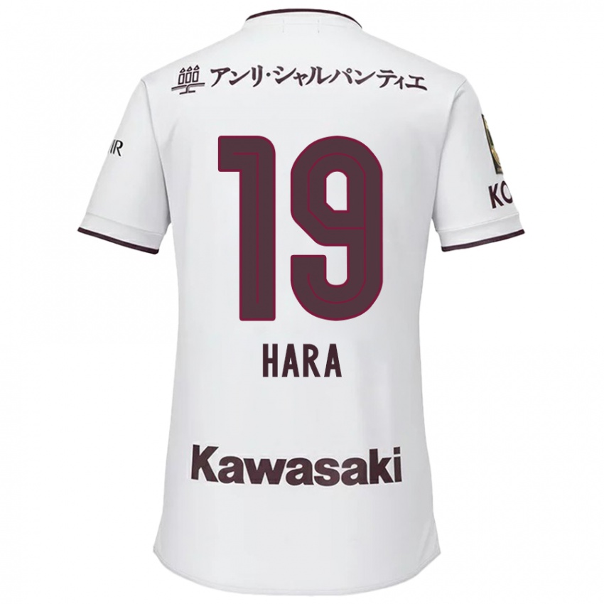 Heren Sota Hara #19 Wit Rood Uitshirt Uittenue 2024/25 T-Shirt