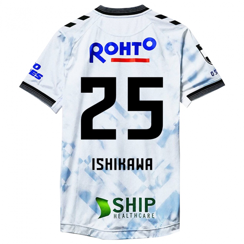 Heren Kei Ishikawa #25 Wit Zwart Uitshirt Uittenue 2024/25 T-Shirt