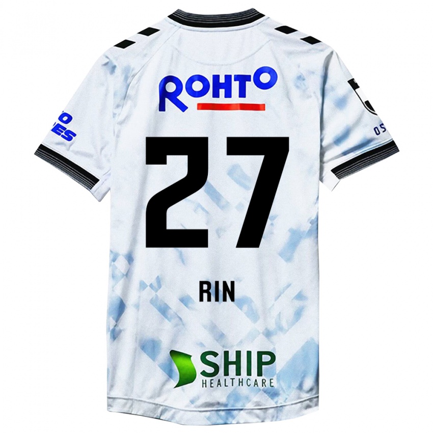 Heren Rin Mito #27 Wit Zwart Uitshirt Uittenue 2024/25 T-Shirt