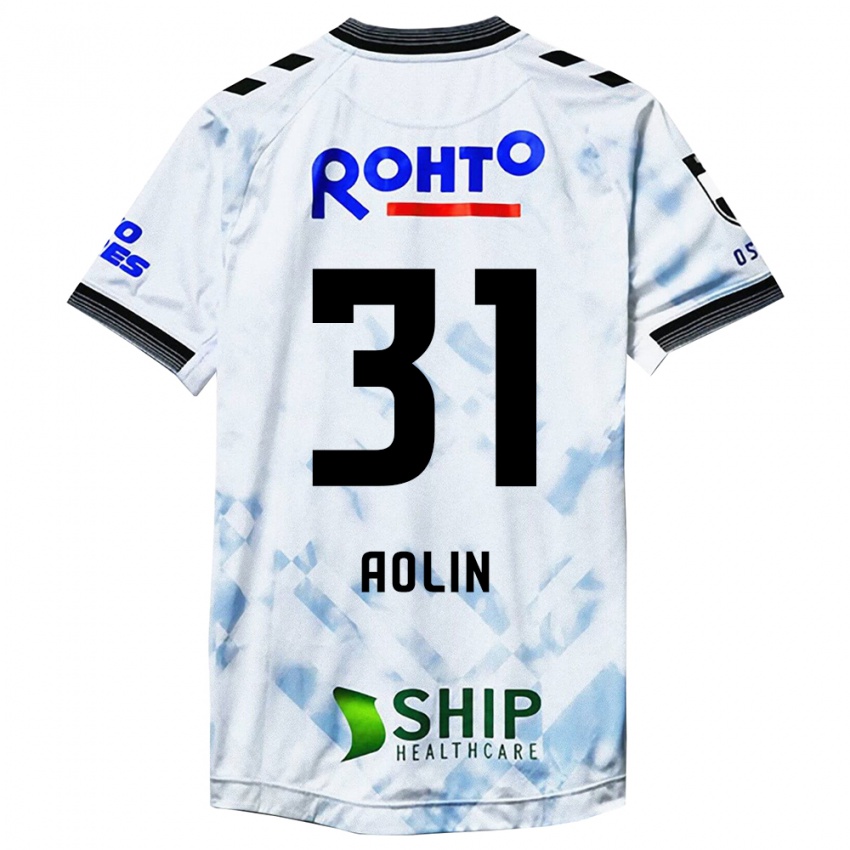 Heren Aolin Zhang #31 Wit Zwart Uitshirt Uittenue 2024/25 T-Shirt