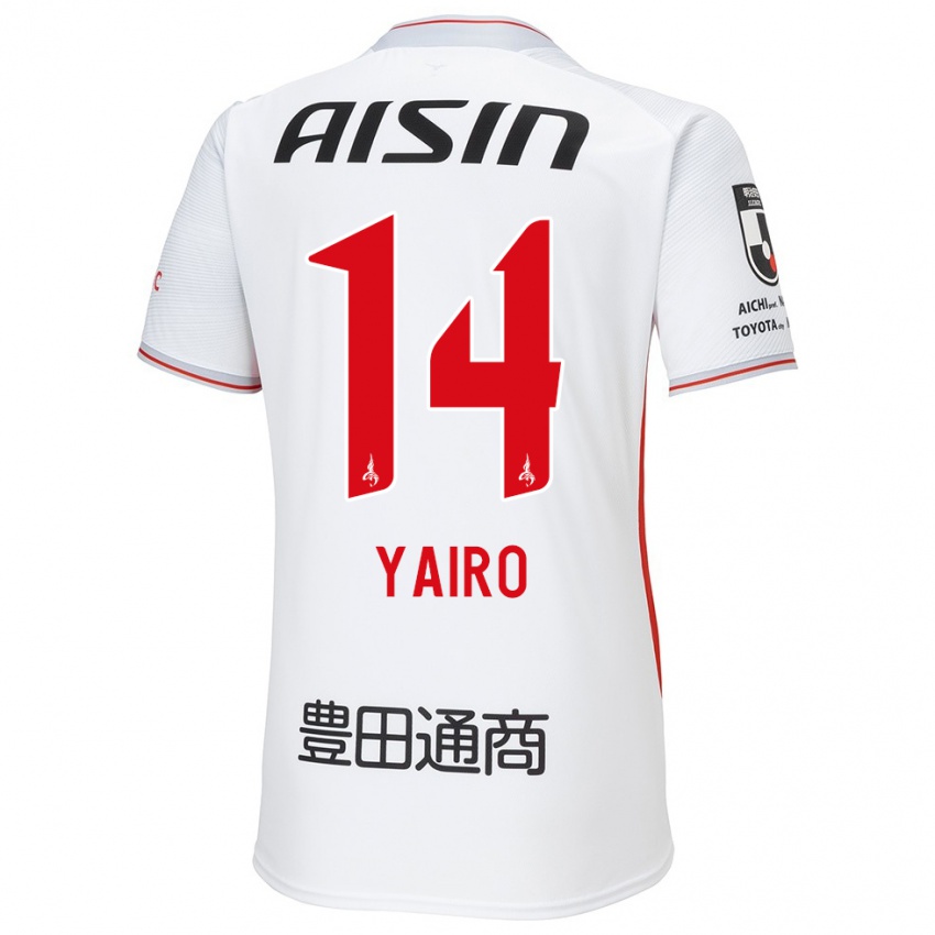 Heren Mahito Yairo #14 Wit Geel Rood Uitshirt Uittenue 2024/25 T-Shirt