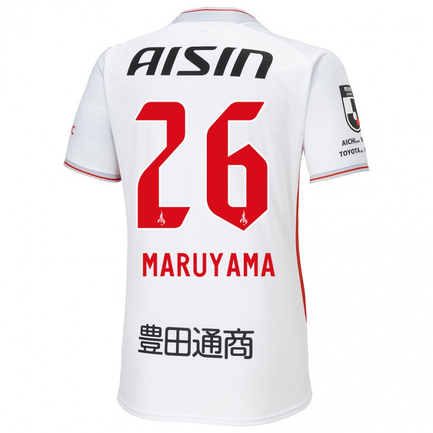 Heren Serato Maruyama #26 Wit Geel Rood Uitshirt Uittenue 2024/25 T-Shirt