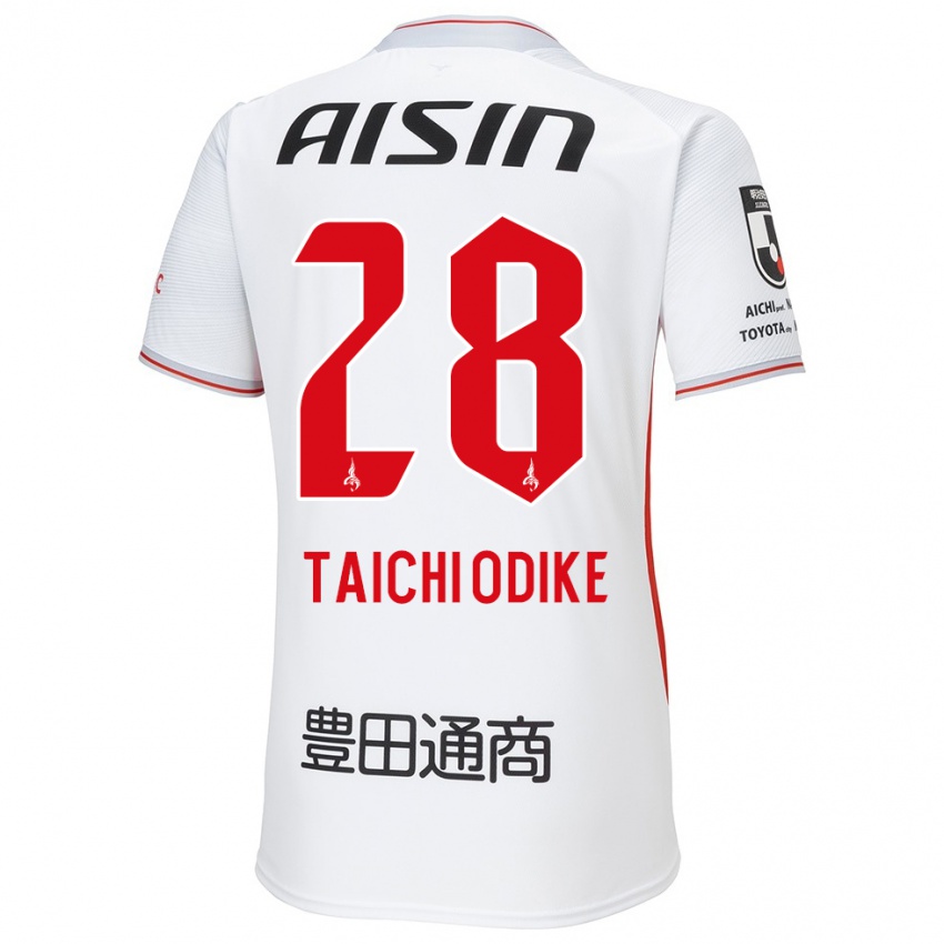 Heren Chisom Taichi Odike #28 Wit Geel Rood Uitshirt Uittenue 2024/25 T-Shirt