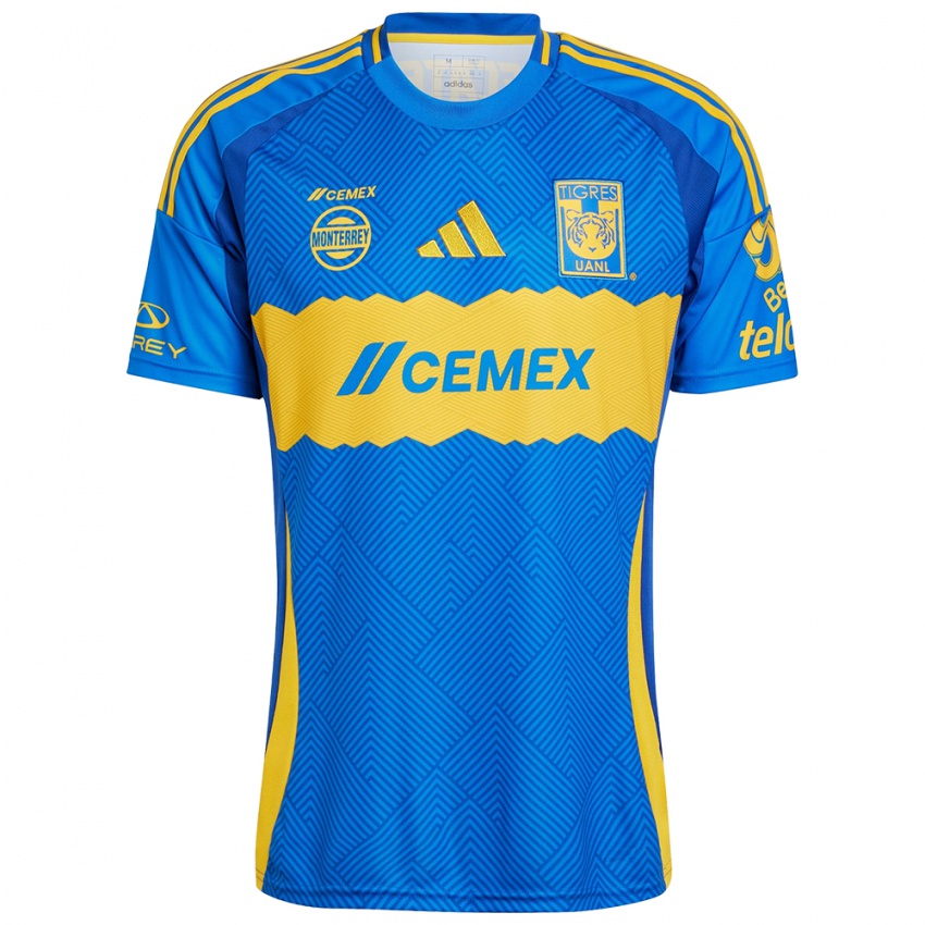 Heren Isac Galván #201 Blauw Geel Uitshirt Uittenue 2024/25 T-Shirt