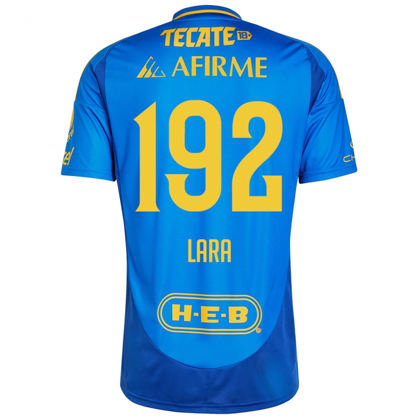 Heren Miguel Lara #192 Blauw Geel Uitshirt Uittenue 2024/25 T-Shirt