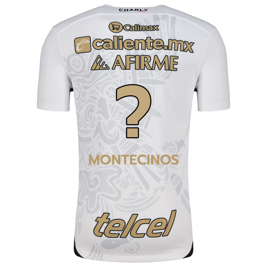 Heren Joaquín Montecinos #0 Wit Zwart Uitshirt Uittenue 2024/25 T-Shirt