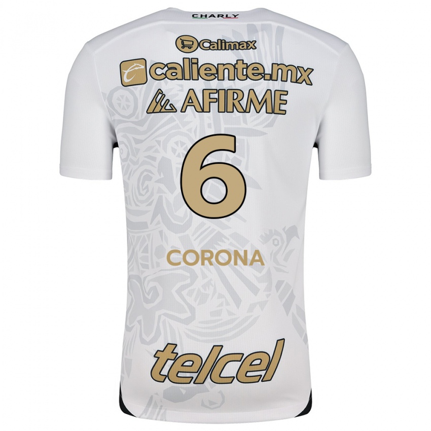 Heren Joe Corona #6 Wit Zwart Uitshirt Uittenue 2024/25 T-Shirt