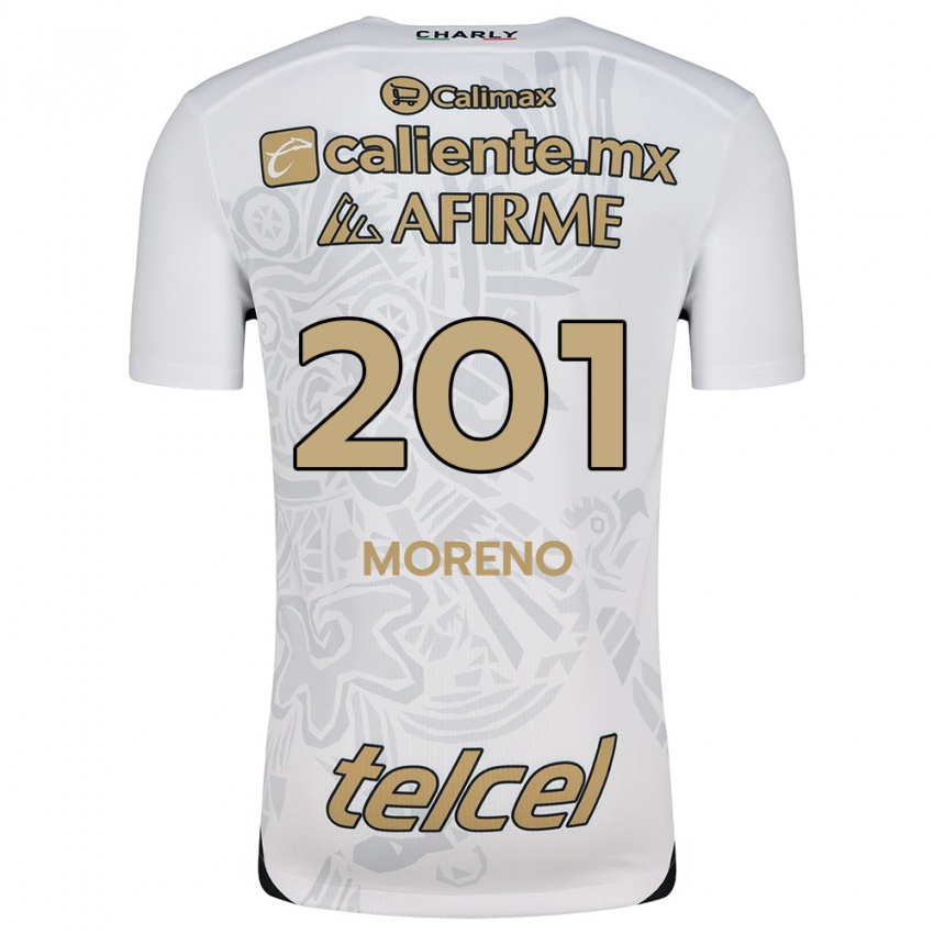 Heren Jesús Moreno #201 Wit Zwart Uitshirt Uittenue 2024/25 T-Shirt