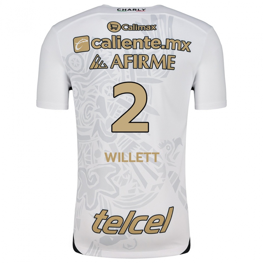 Heren Adyson Willett #2 Wit Zwart Uitshirt Uittenue 2024/25 T-Shirt