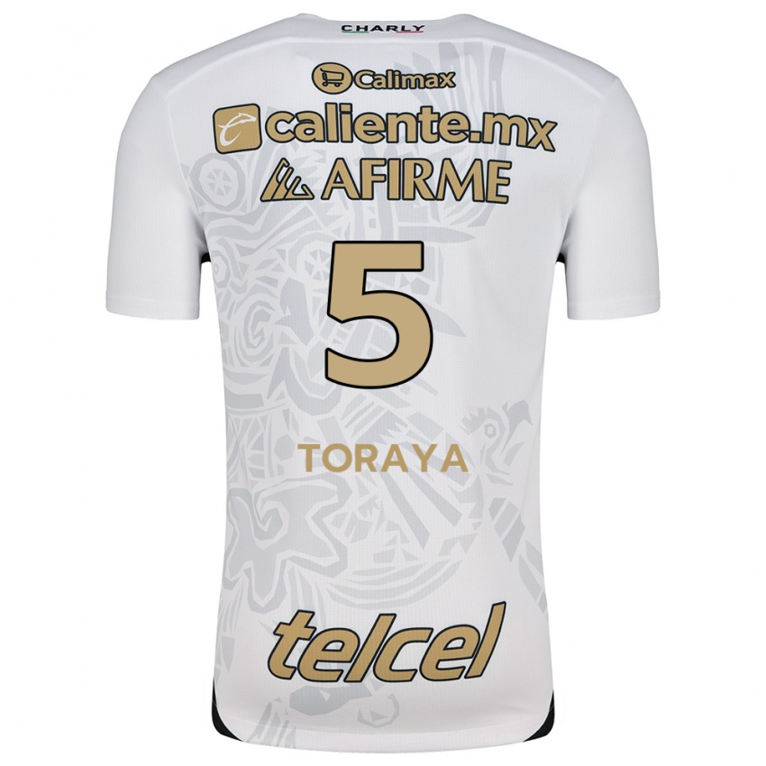 Heren Yadira Toraya #5 Wit Zwart Uitshirt Uittenue 2024/25 T-Shirt