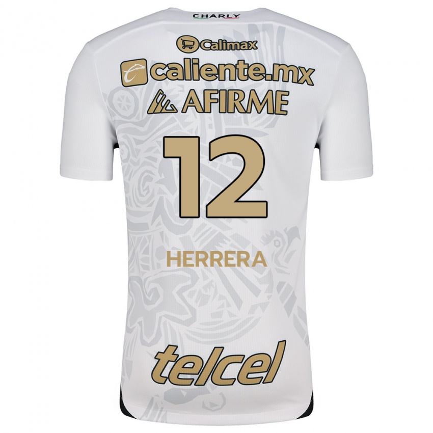 Heren Melissa Herrera #12 Wit Zwart Uitshirt Uittenue 2024/25 T-Shirt