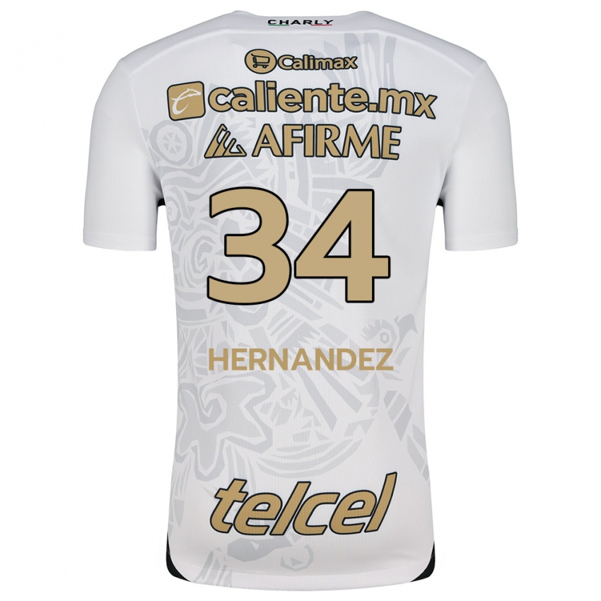 Heren Kimberly Hernandez #34 Wit Zwart Uitshirt Uittenue 2024/25 T-Shirt