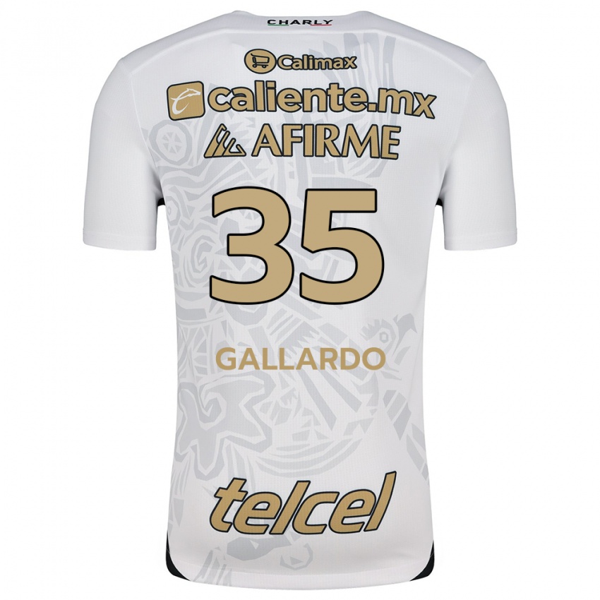 Heren Gloriaisabel Gallardo #35 Wit Zwart Uitshirt Uittenue 2024/25 T-Shirt