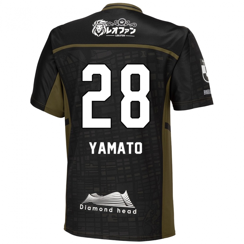 Heren Yamato Okada #28 Zwart Groen Uitshirt Uittenue 2024/25 T-Shirt