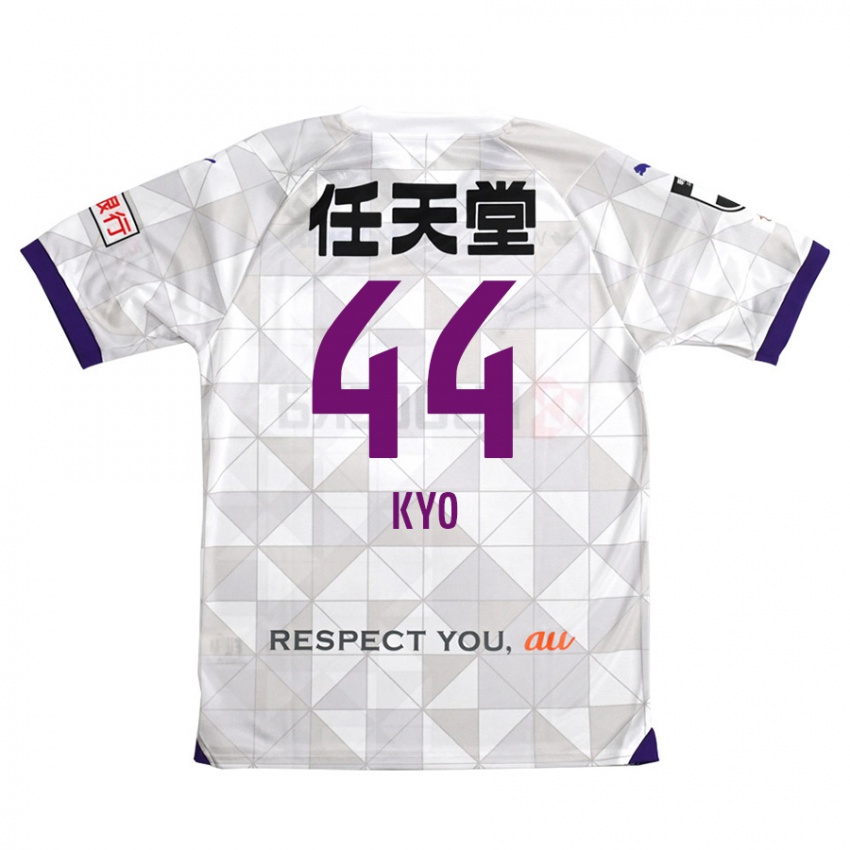 Heren Kyo Sato #44 Wit Paars Uitshirt Uittenue 2024/25 T-Shirt