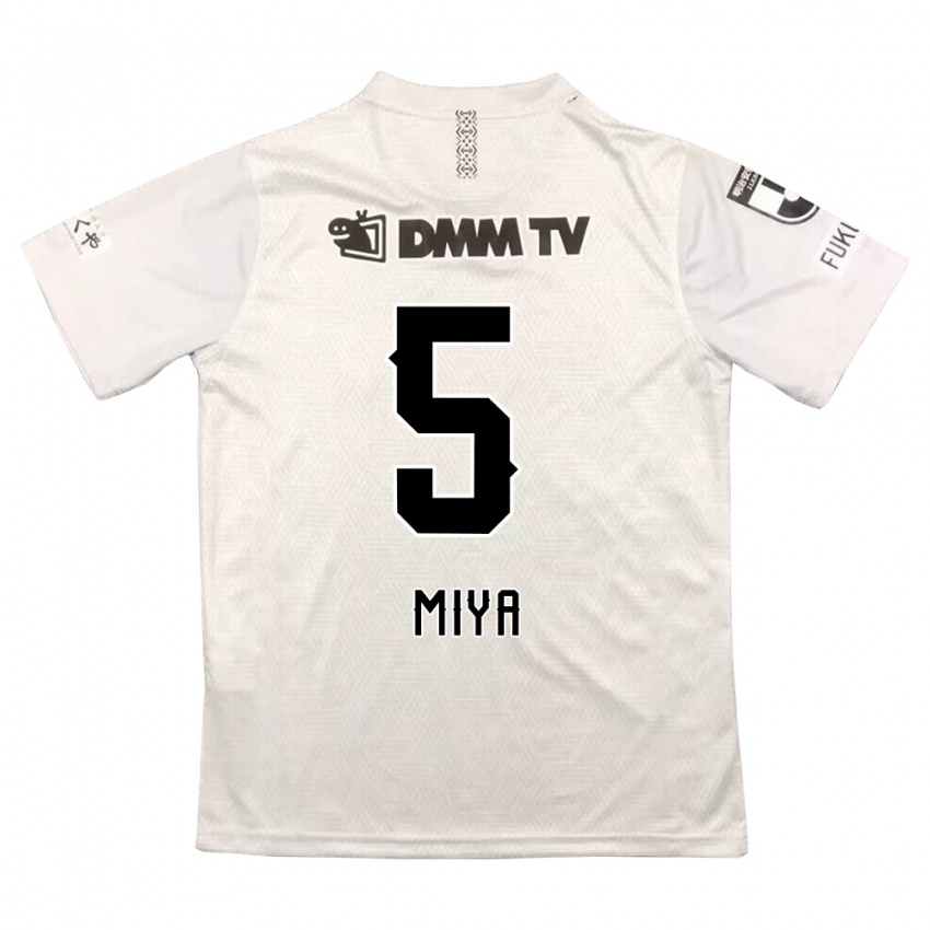 Heren Daiki Miya #5 Grijs Zwart Uitshirt Uittenue 2024/25 T-Shirt