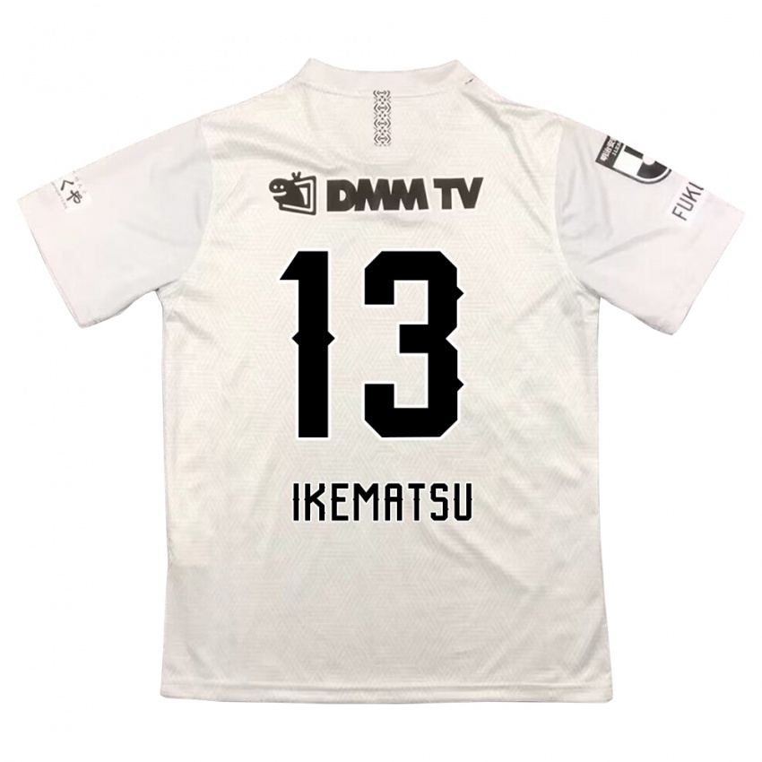 Heren Shumpei Ikematsu #13 Grijs Zwart Uitshirt Uittenue 2024/25 T-Shirt