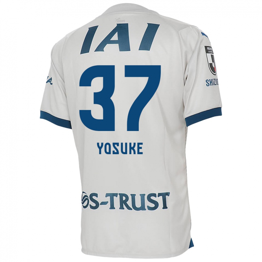 Heren Yosuke Morishige #37 Wit Blauw Uitshirt Uittenue 2024/25 T-Shirt