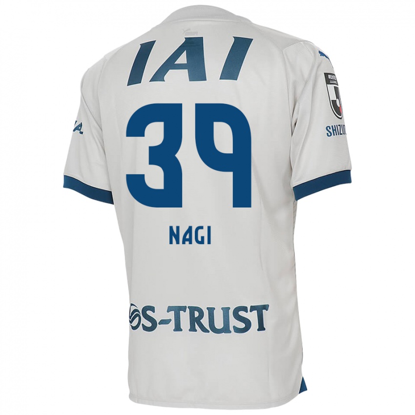 Heren Nagi Kawatani #39 Wit Blauw Uitshirt Uittenue 2024/25 T-Shirt