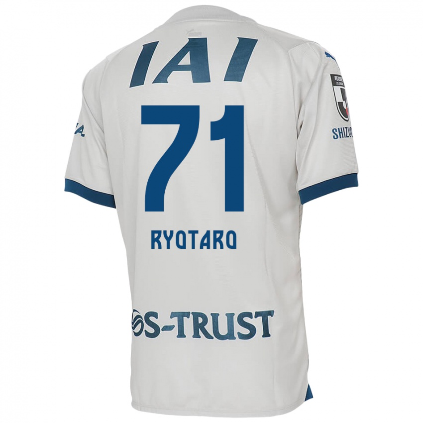 Heren Ryotaro Nakamura #71 Wit Blauw Uitshirt Uittenue 2024/25 T-Shirt