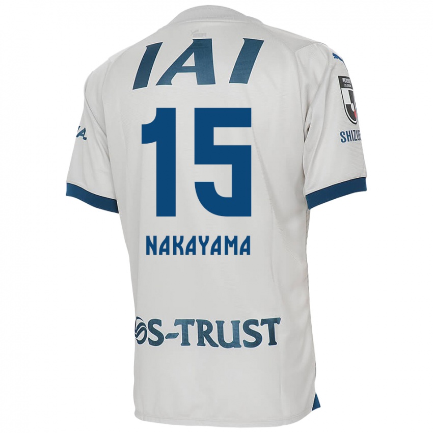 Heren Atsuki Nakayama #15 Wit Blauw Uitshirt Uittenue 2024/25 T-Shirt