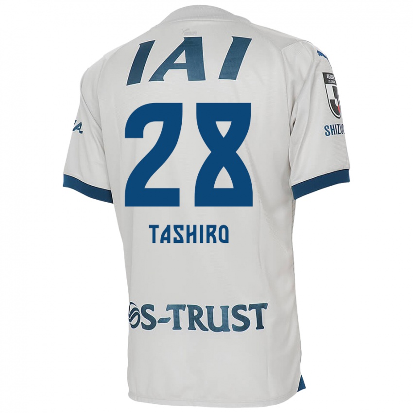 Heren Hiroto Tashiro #28 Wit Blauw Uitshirt Uittenue 2024/25 T-Shirt