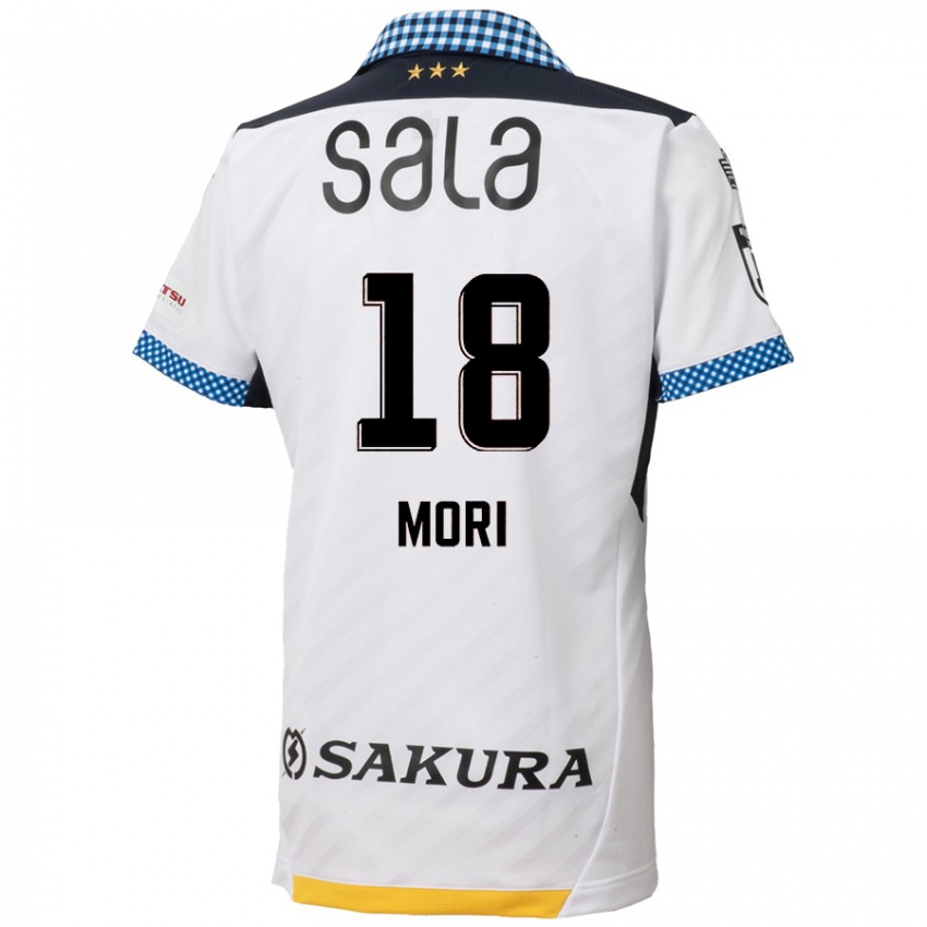 Heren Rikinosuke Mori #18 Wit Zwart Uitshirt Uittenue 2024/25 T-Shirt