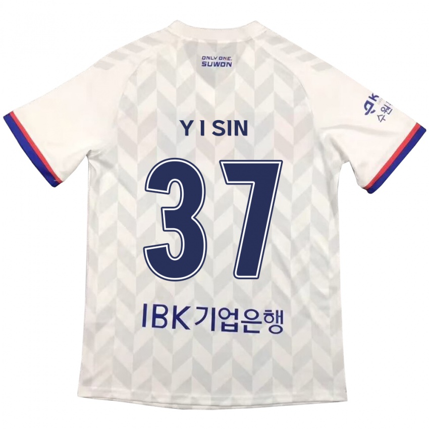 Heren Il-Yeon Sin #37 Wit Blauw Uitshirt Uittenue 2024/25 T-Shirt