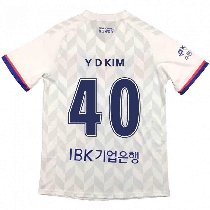 Heren Do-Yoon Kim #40 Wit Blauw Uitshirt Uittenue 2024/25 T-Shirt