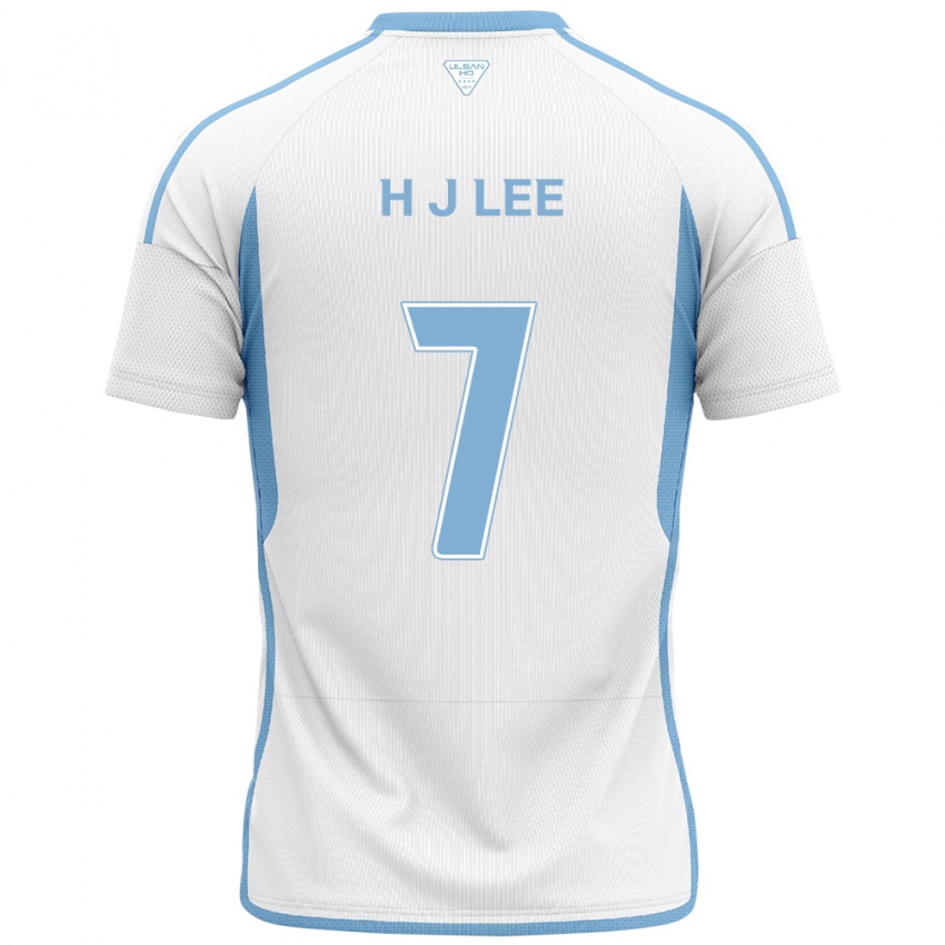 Heren Jae-Hun Lee #7 Wit Blauw Uitshirt Uittenue 2024/25 T-Shirt