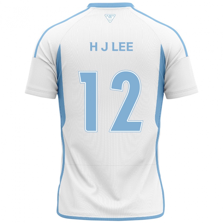 Heren Jae-Hyung Lee #12 Wit Blauw Uitshirt Uittenue 2024/25 T-Shirt