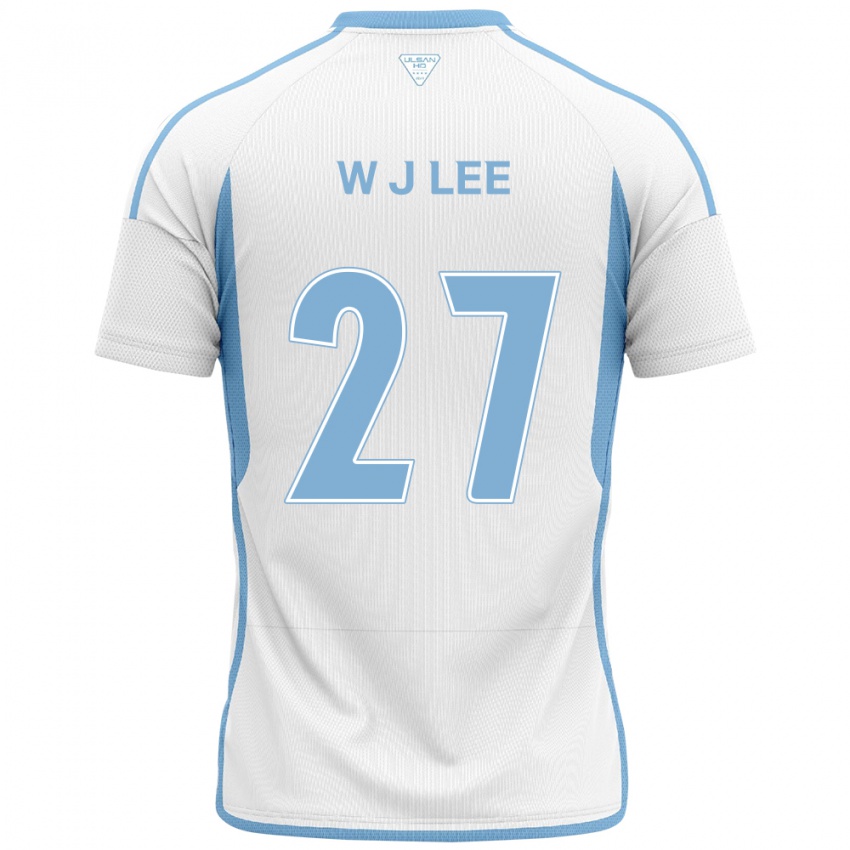 Heren Ji-Woo Lee #27 Wit Blauw Uitshirt Uittenue 2024/25 T-Shirt