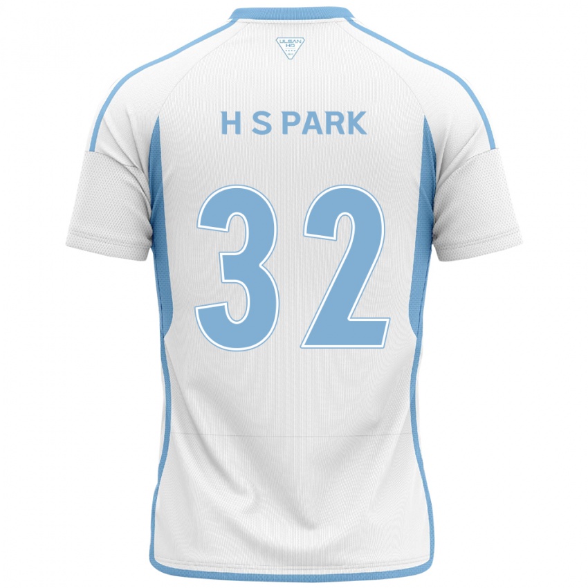 Heren Sung-Hyun Park #32 Wit Blauw Uitshirt Uittenue 2024/25 T-Shirt