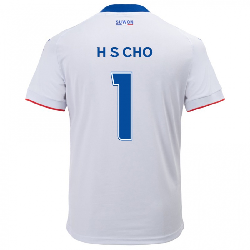 Heren Sung-Hoon Cho #1 Wit Blauw Uitshirt Uittenue 2024/25 T-Shirt