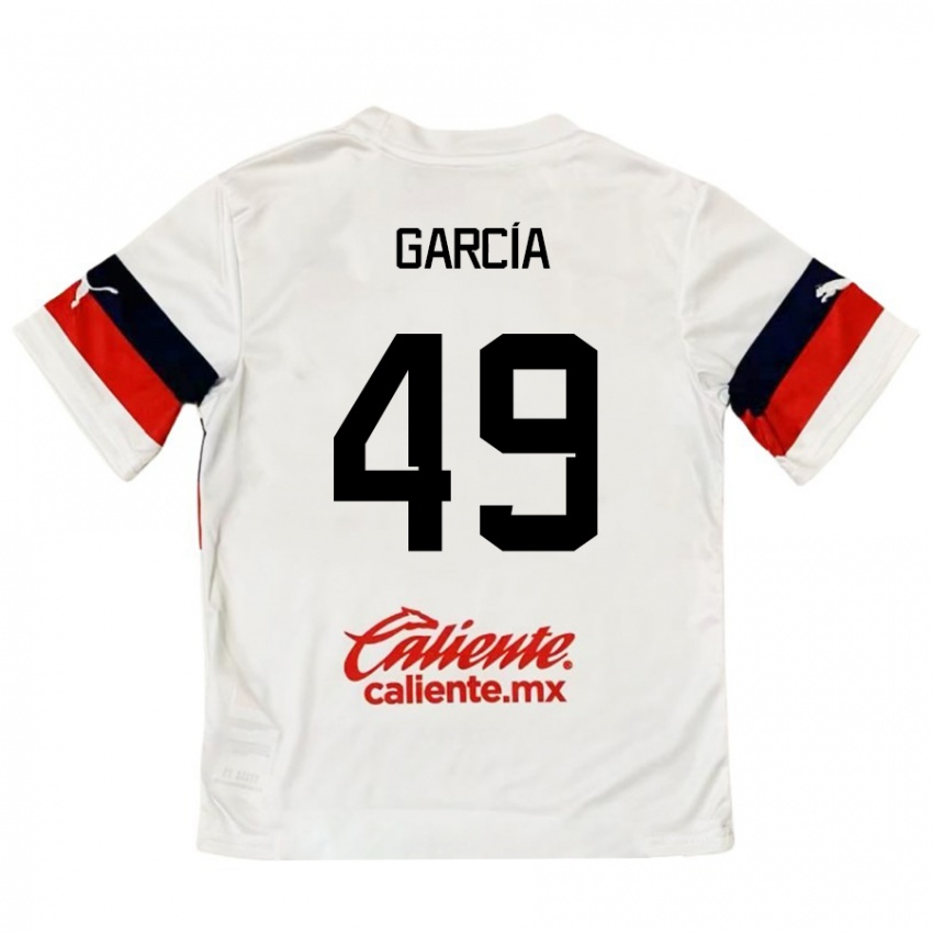 Heren Gilberto García #49 Wit Rood Uitshirt Uittenue 2024/25 T-Shirt