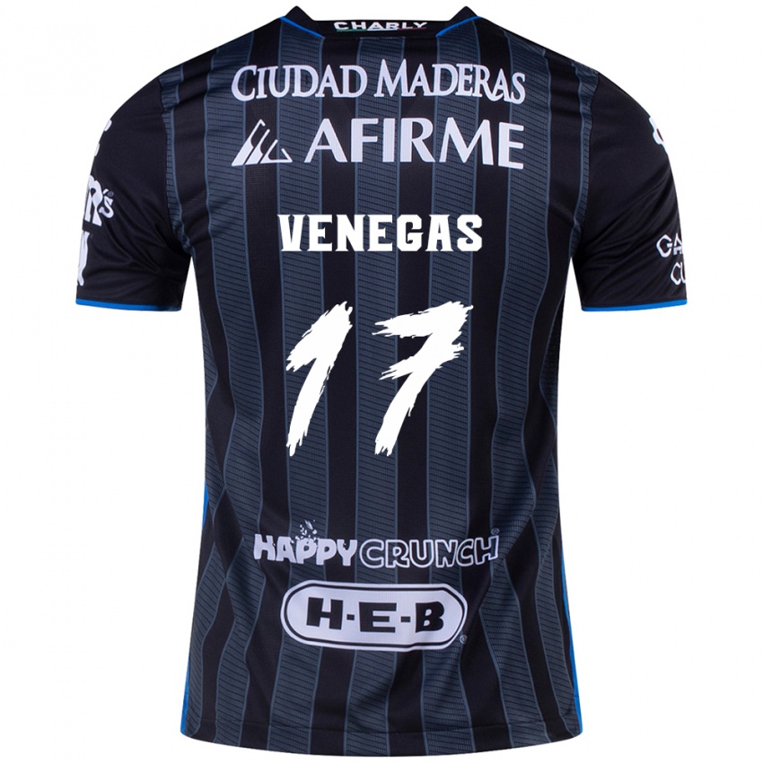 Heren Francisco Venegas #17 Wit Zwart Uitshirt Uittenue 2024/25 T-Shirt