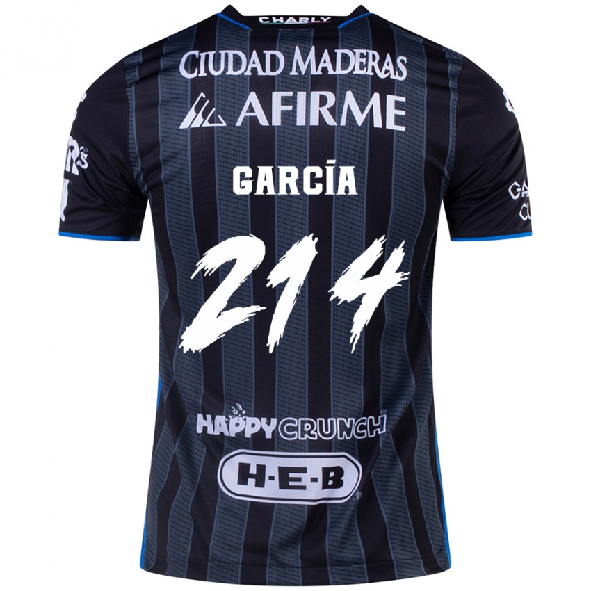 Heren José García #214 Wit Zwart Uitshirt Uittenue 2024/25 T-Shirt