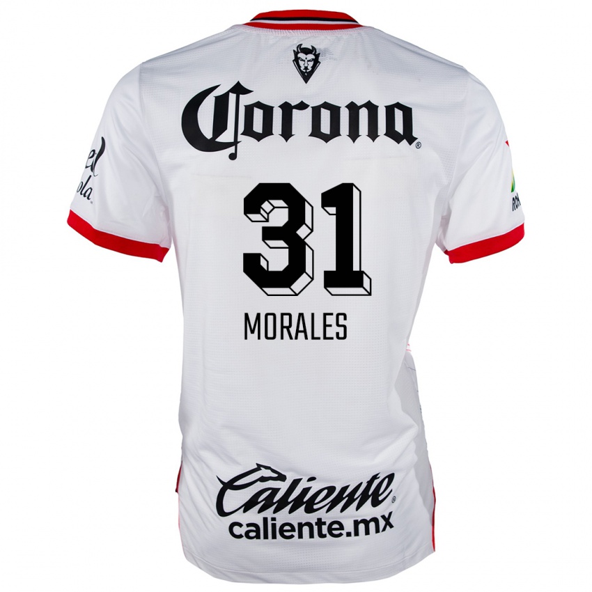 Heren Robert Morales #31 Wit Rood Uitshirt Uittenue 2024/25 T-Shirt