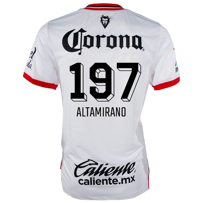 Heren Óscar Altamirano #197 Wit Rood Uitshirt Uittenue 2024/25 T-Shirt